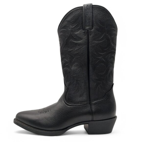 Ariat Men's Size 10.5 Black Deertan Leather Heritage R Toe Cowboy Western Boot - Picture 8 of 14